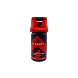 Spray Contra-Wolf professionale anti-aggressione lupi 4.000.000 SHU con sicura rossa.